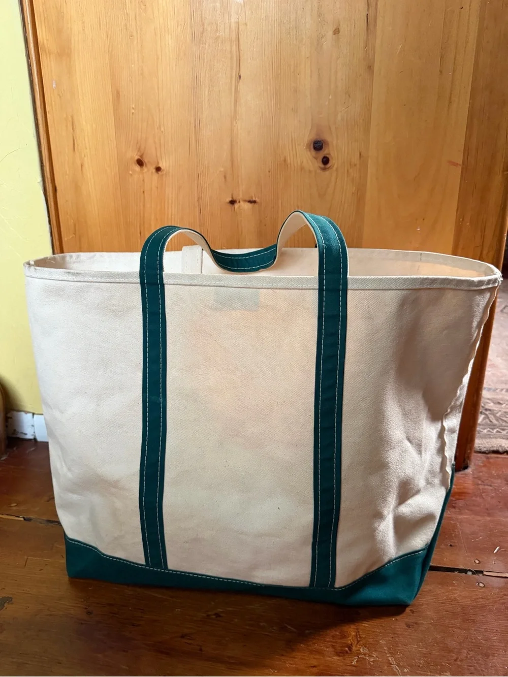 Vintage 80’s LL BEAN Boat and Tote green XL